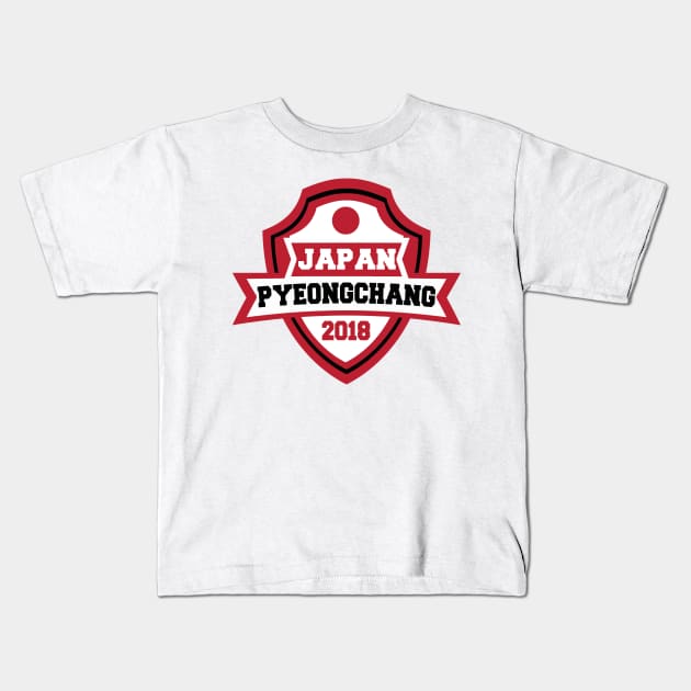 Team Japan Pyeongchang 2018 Kids T-Shirt by OffesniveLine